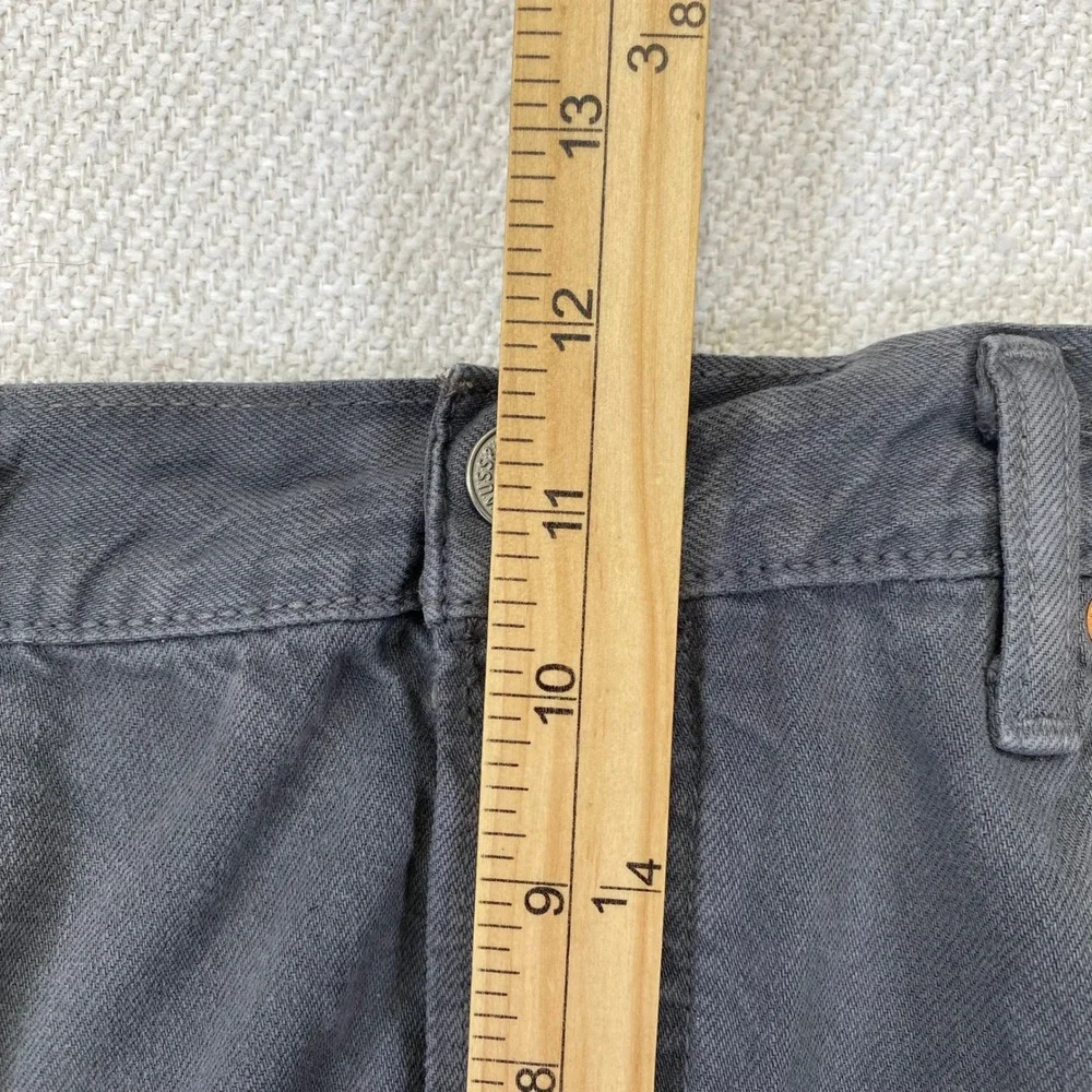 Levi's 501 Original Fit Jeans Mens 34x32 Gray Button Fly Straight Leg 00501-2220